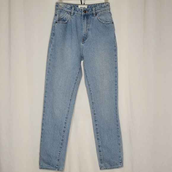 Rolla's High Rise Slim Dusters Distressed Mid-Weight Denim Ankle Jean - Size 25 - Picture 3 of 16